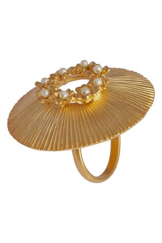 Mira by Radhika Jain Bead circular ring