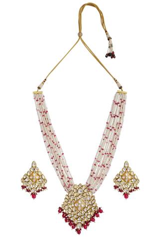 Hrisha Jewels Kundan Pendant Necklace Set