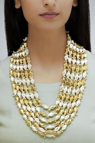 Moh-Maya by Disha Khatri Layered Bead Necklace