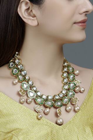Moh-Maya by Disha Khatri Kundan Choker Necklace