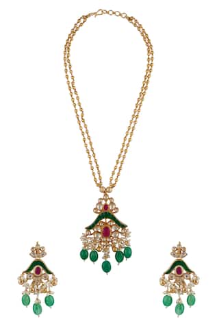 Moh-Maya by Disha Khatri Kundan Necklace Set