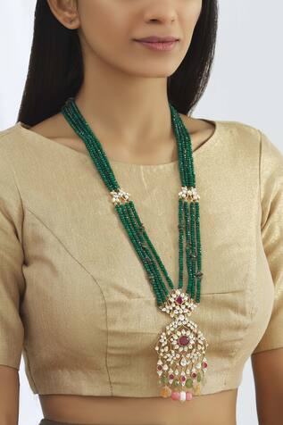 Nepra by Neha Goel Kundan Pendant Necklace