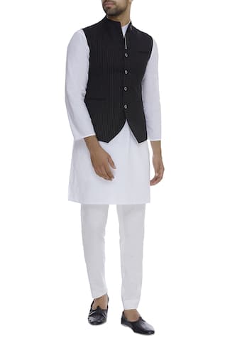 Vikram Bajaj Nehru jacket with zipper detail