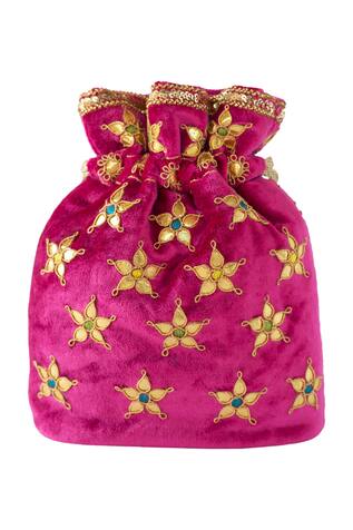 Adora by Ankita Gota Patti Embellished Potli bag