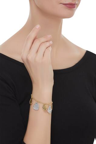 Masaya Jewellery Dual tone chain bracelet
