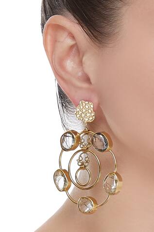 Masaya Jewellery Stone Loop Earrings