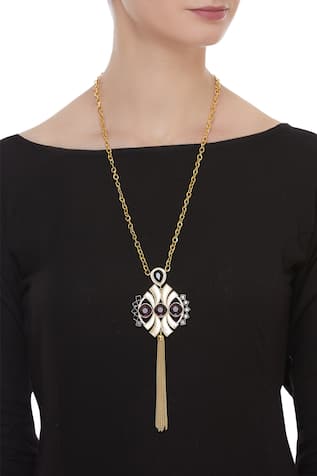 Masaya Jewellery Symmetric Tassel necklace