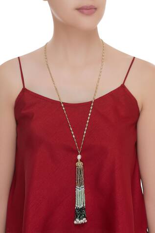Hrisha Jewels Long Tassel Necklace