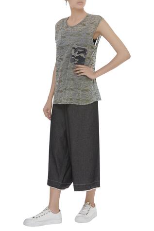 Kapda By Urvashi Kaur Denim culottes