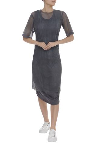 Kapda By Urvashi Kaur Long t-shirt dress with stripe detail
