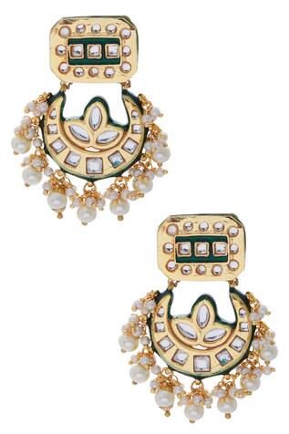 Just Jewellery Jadtar Chandbali Earrings