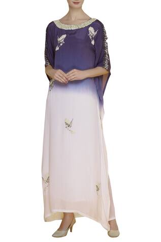 Eclat by Prerika Jalan Embroidered asymmetric kaftan 