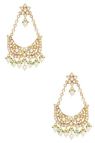 Astha Jagwani Floral crystal earrings