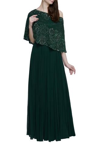Mahima Batra Embroidered cape with skirt