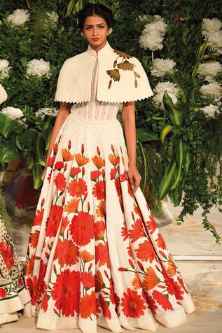 Rohit Bal Embroidered & Quilted cape