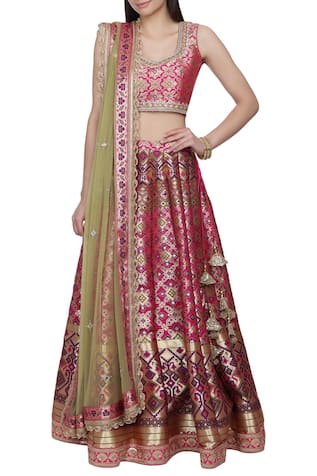 banarasi silk gown dress