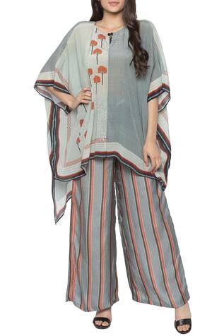 cape top dress with palazzo