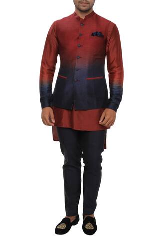 Smriti by Anju Agarwal Ombre Bundi Kurta Set