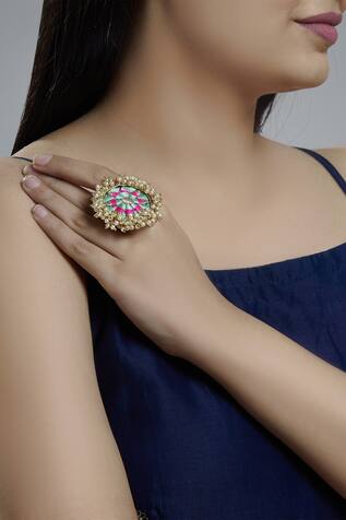 Bauble Bazaar Floral Bead Ring