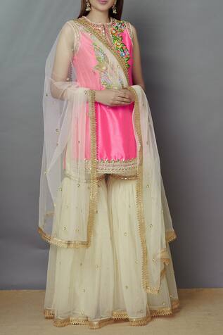 Preeti S Kapoor Embroidered Kurta Sharara Set