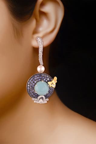 Tsara Circular Crystal Earrings