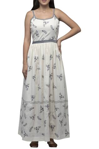 S & V Designs Embroidered Maxi Dress