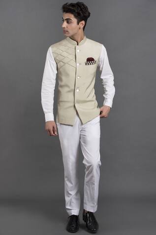 Seirra Thakur Textured Nehru Jacket