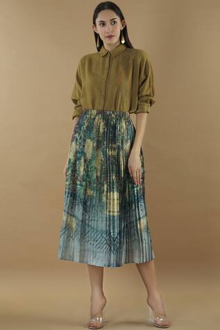 Yavi Printed Midi Skirt