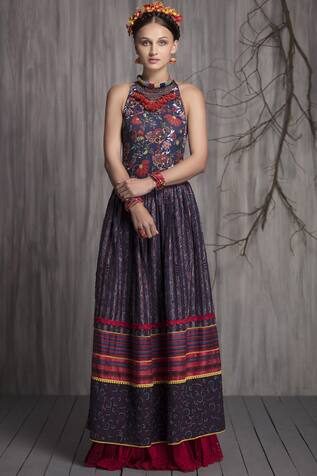 Payal Jain Silk Layered Skirt