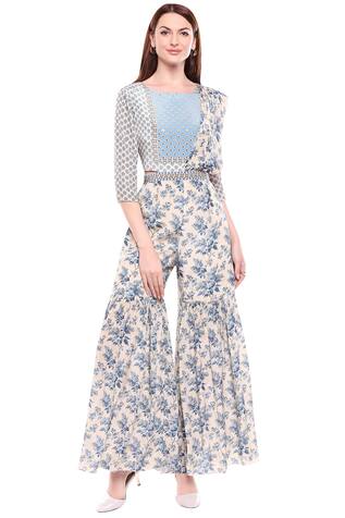 off white sharara pants