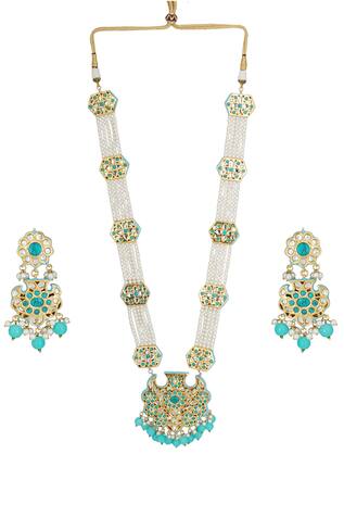 Chhavi's Jewels Kundan Necklace Set
