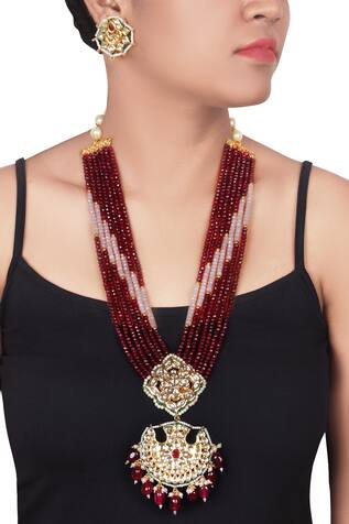 Hrisha Jewels Bead Pendent Necklace Set