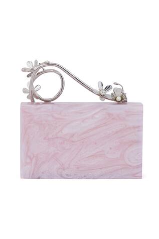 Be Chic Floral Embellished Box Clutch