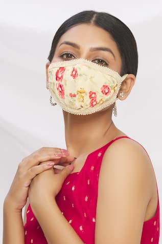 Arpan Vohra Floral Print Face Mask (Single Pc)