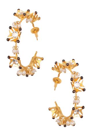 Lotus Sutra Shauna Floral Bead Hoops