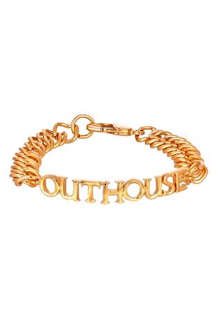 Outhouse Monogram Chain Link Bracelet