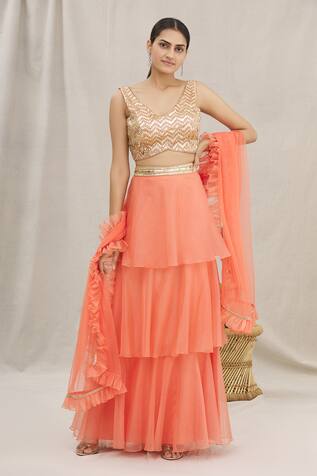 full skirt blouse designs