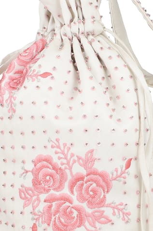 Chhaya Mehrotra Floral Embroidered Potli Bag