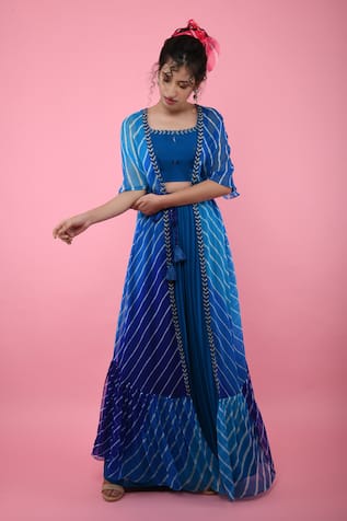 K.Anshika Leheriya Jacket & Skirt Set