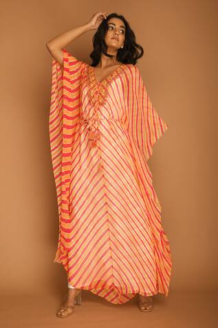 K.Anshika Leheriya Print Kaftan