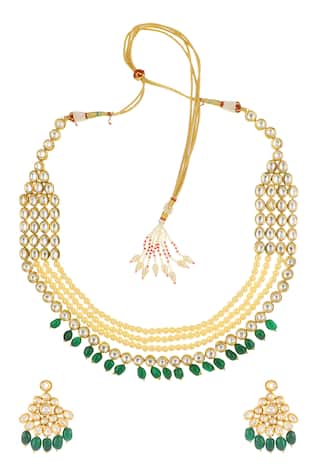 Aakarsha by Ajay Kundan Layered Necklace Set