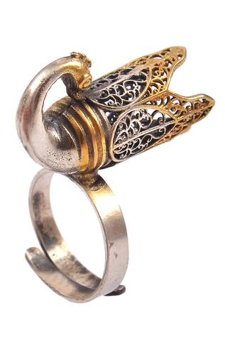 Noor Handcrafted Peacock Ring