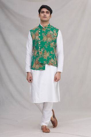 Arihant Rai Sinha Printed Bundi With Kurta Set