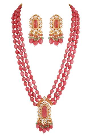 Chhavi's Jewels Beaded Pendant Necklace Set