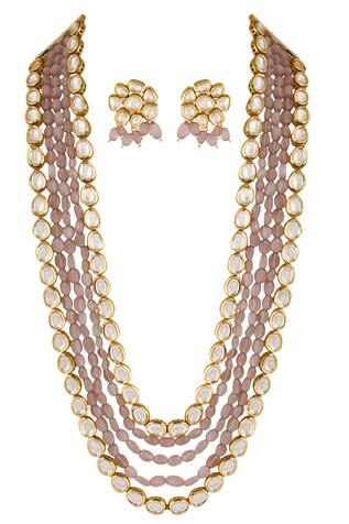 Chhavi's Jewels Beaded Multistrand Necklace Set