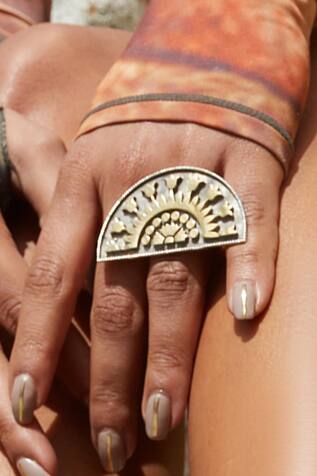 Sangeeta Boochra Handcrafted Cuffs & Ring Set