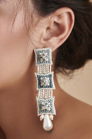 Amama Embroidered Dangler Earrings
