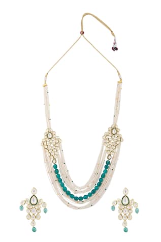 Khwaab by Sanjana Lakhani- Accessories Multi Layered Necklace Set