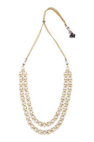 Khwaab by Sanjana Lakhani Double Layered Kundan Long Necklace