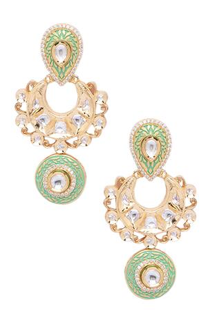 Hrisha Jewels Kundan Dangler Earrings